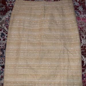 Gold tweed Lilly Pulitzer pencil skirt
